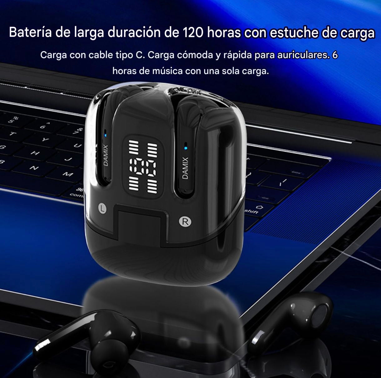 2025! Nuevos Audífonos Doble Par, sonido HiFi, bluetooth 5.5, Cancelación de ruido ENC, 2 pares de auriculares